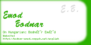 emod bodnar business card